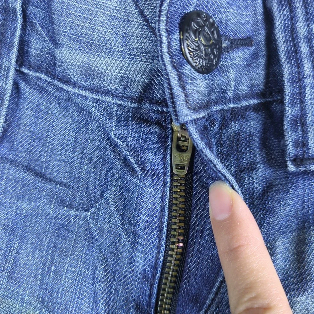 Rock & Republic Jeans Mens 30x30 Blue Dirty Denim Medium Wash Distressed Colburg